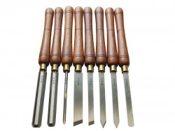 Faithfull HSS Turning Chisel Wooden Boxed Set, 8 Piece