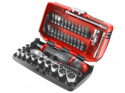 Facom 1/4in Drive Nano Socket Set, 38 Piece