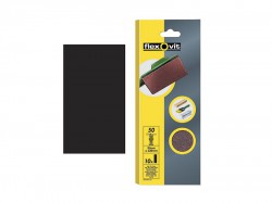 Flexovit 1/3 Sanding Sheets Plain Coarse 50 Grit (Pack 10)