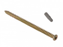 Forgefix Concrete Frame Screw Torx Compatible High-Low Thread ZYP 7.5 x 202mm Box 100