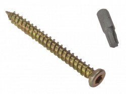 Forgefix Concrete Frame Screw Torx Compatible High-Low Thread ZYP 7.5 x 92mm Box 100