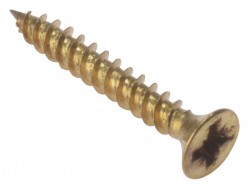 ForgeFix General Purpose Pozi Compatible Screw CSK TT Electro Brass 5/8in x 4 Box 200