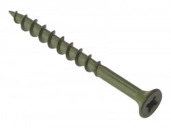 ForgeFix Decking Screw Pozi Compatible ST Green Anti-Corrosion 4.5 x 60mm Box 200