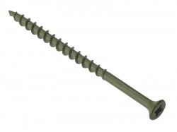 ForgeFix Decking Screw Pozi Compatible ST Green Anti-Corrosion 4.5 x 75mm Box 200