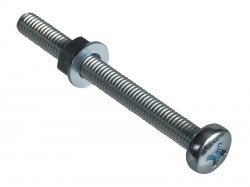 Forgefix Machine Screw Pozi Pan Head ZP M5 x 50mm Forge Pack 6