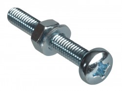 Forgefix Machine Screw Pozi Pan Head ZP M6 x 40mm Forge Pack 4