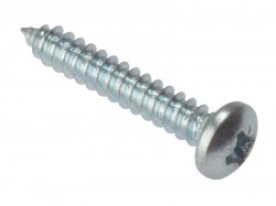 ForgeFix Self-Tapping Screw Pozi Compatible Pan Head ZP 1in x 8 Box 200