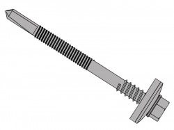 ForgeFix TechFast Composite Panels to Steel Hex Screw No.5 Tip 5.5 x 235mm Box 50