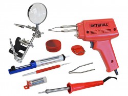 Faithfull Power Plus SGKP Soldering Gun 100 Watt & Iron Kit 30 Watt 240 Volt