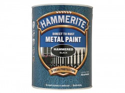 Hammerite Direct to Rust Hammered Finish Metal Paint Black 2.5 Litre