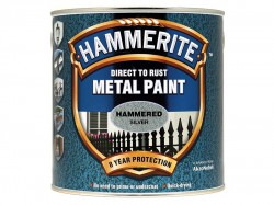 Hammerite Direct to Rust Hammered Finish Metal Paint Silver 2.5 Litre