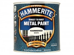 Hammerite Direct to Rust Hammered Finish Metal Paint White 2.5 Litre