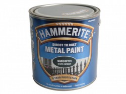 Hammerite Direct to Rust Smooth Finish Metal Paint Dark Green 2.5 Litre