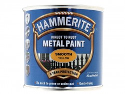 Hammerite Direct to Rust Smooth Finish Metal Paint Yellow 250ml