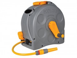 Hozelock 2415 25m 2-in-1 Compact Hose Reel + 25m of Starter Hose