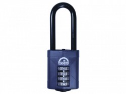 Squire CP50/2.5 Combination Padlock 4-Wheel 50mm Extra Long Shackle 63.5mm