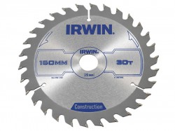 IRWIN Construction Circular Saw Blade 150 x 20mm x 30T ATB