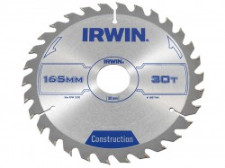 IRWIN Construction Circular Saw Blade 165 x 30mm x 30T ATB