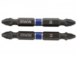 IRWIN Impact Double-Ended Screwdriver Bits Pozi PZ2 60mm (Pack 10)