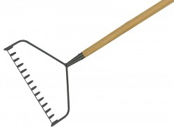 Kent & Stowe Carbon Steel Long Handled Soil Rake, FSC