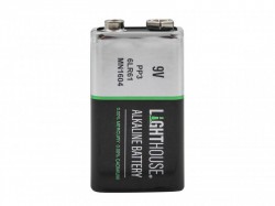 Lighthouse 9V LR61 Alkaline Battery 1100 mAh (Single Pack)