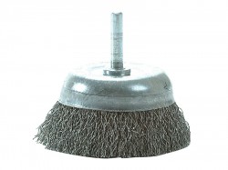 Lessmann DIY Cup Brush with Shank 75mm, 0.35 Steel Wire