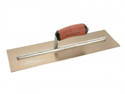 Marshalltown MPB165GSD Pre-Worn PermaShape Finishing Gold S/S Trowel DuraSoft 16 x 5in