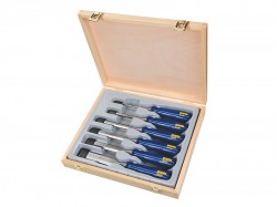 IRWIN Marples M444 Bevel Edge Chisel Blue Chip Handle Set, 6 Piece