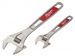 Milwaukee Hand Tools Adjustable Wrench Twin Pack 150mm (6in) & 250mm (10in)