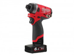 Milwaukee Power Tools M12 FID-602X Fuel Sub Compact 1/4in Impact Driver 12V 2 x 6.0Ah Li-ion