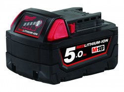 Milwaukee M18 M18B5 REDLITHIUM-ION 5.0Ah Slide Battery Pack 18 Volt 5.0Ah Li-Ion