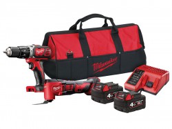 Milwaukee Power Tools M18 BPP2P-402B Combi Multi-Tool Twin Pack 18V 2 x 4.0Ah Li-ion