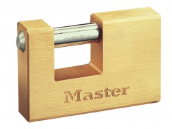 Master Lock Rectangular 76mm Solid Brass Body Shutter Padlock