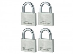 Master Lock Aluminium 40mm Padlock 4-Pin - Keyed Alike x 4