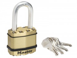 Master Lock Excell Brass Finish 45mm Padlock 4-Pin - 38mm Shackle