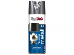 PlastiKote Brilliant Metallic Spray Silver 400ml