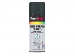 Plasti-kote Multi Purpose Enamel Spray Paint Matt Black 400ml