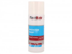 PlastiKote Trade Radiator Spray Paint Gloss White 400ml