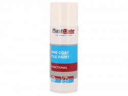 PlastiKote Trade One Coat Spray Tile Paint Gloss White 400ml