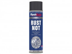 PlastiKote Rust Not Spray Matt Black 500ml