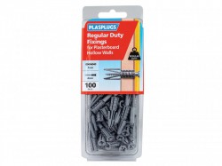 Plasplugs Regular-Duty Fixings Pack of 100