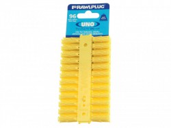 Rawlplug Yellow UNO Plugs 5 x 24mm (Card 96)