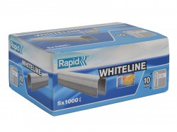 Rapid 28/10 10mm DP x 5m White Staples (Box 1000 x 5)