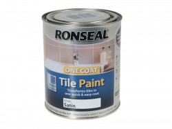 Ronseal One Coat Tile Paint White Satin 750ml