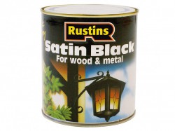 Rustins Satin Black Paint Quick Drying 500ml