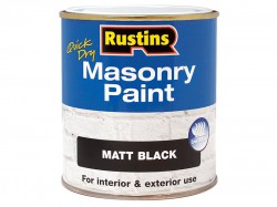 Rustins Quick Dry Masonry Paint Matt Black 500ml