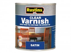 Rustins Polyurethane Varnish Satin Clear 1 Litre