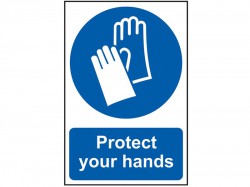 Scan Protect Your Hands - PVC Sign 200 x 300mm