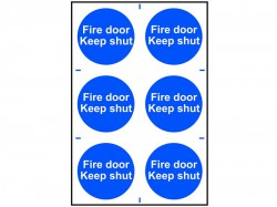 Scan Fire Door Keep Shut - 6 PVC Signs 100 x 100mm