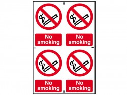 Scan No Smoking - 4 PVC Signs 100 x 150mm